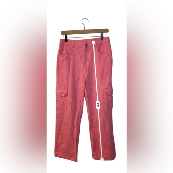 ROMWE Women's Straight Leg Jeans - Pink - Picture 5 of 5